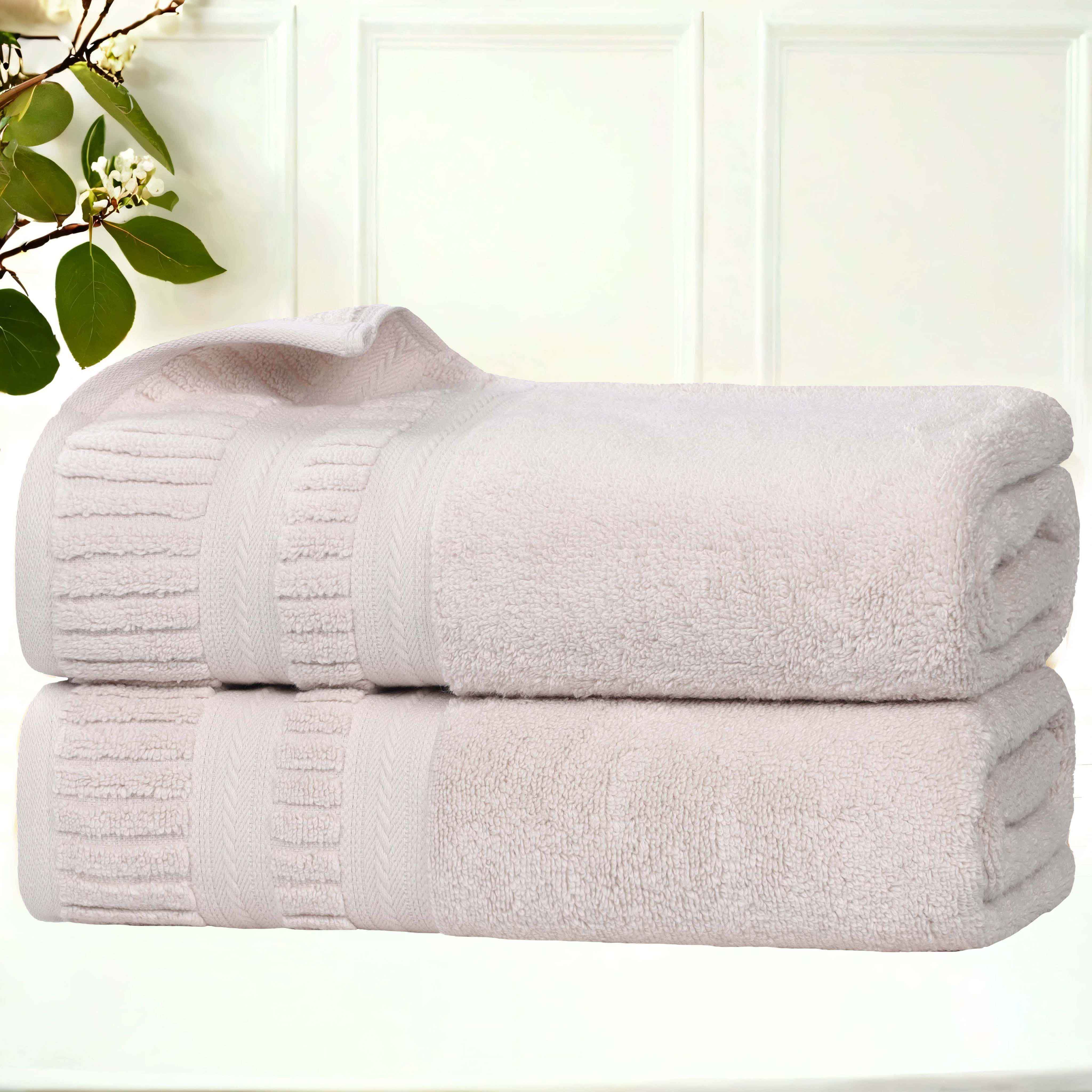 Zero Twist Cotton Medium Weight Soft Bath Towel Set of 2 - Bath Towel by Superior Brand