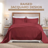 Victory Cotton Matelasse Scrolling Medallion Airy Bedspread Set - Bedspread by Superior