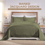 Victory Cotton Matelasse Scrolling Medallion Airy Bedspread Set - Bedspread by Superior