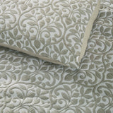 Vineyard Cotton Blend Medium Weight Matelasse Floral Scroll Coverlet - Coverlet by Superior