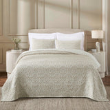 Vineyard Cotton Blend Medium Weight Matelasse Floral Scroll Coverlet - Coverlet by Superior