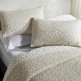 Vineyard Cotton Blend Medium Weight Matelasse Floral Scroll Coverlet - Coverlet by Superior