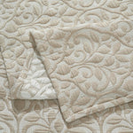 Vineyard Cotton Blend Medium Weight Matelasse Floral Scroll Coverlet - Coverlet by Superior