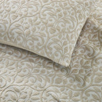 Vineyard Cotton Blend Medium Weight Matelasse Floral Scroll Coverlet - Coverlet by Superior