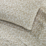 Vineyard Cotton Blend Medium Weight Matelasse Floral Scroll Coverlet - Coverlet by Superior