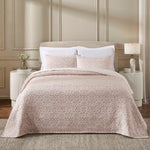Vineyard Cotton Blend Medium Weight Matelasse Floral Scroll Coverlet - Coverlet by Superior