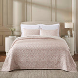Vineyard Cotton Blend Medium Weight Matelasse Floral Scroll Coverlet - Coverlet by Superior