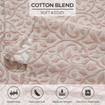 Vineyard Cotton Blend Medium Weight Matelasse Floral Scroll Coverlet - Coverlet by Superior