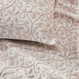 Vineyard Cotton Blend Medium Weight Matelasse Floral Scroll Coverlet - Coverlet by Superior