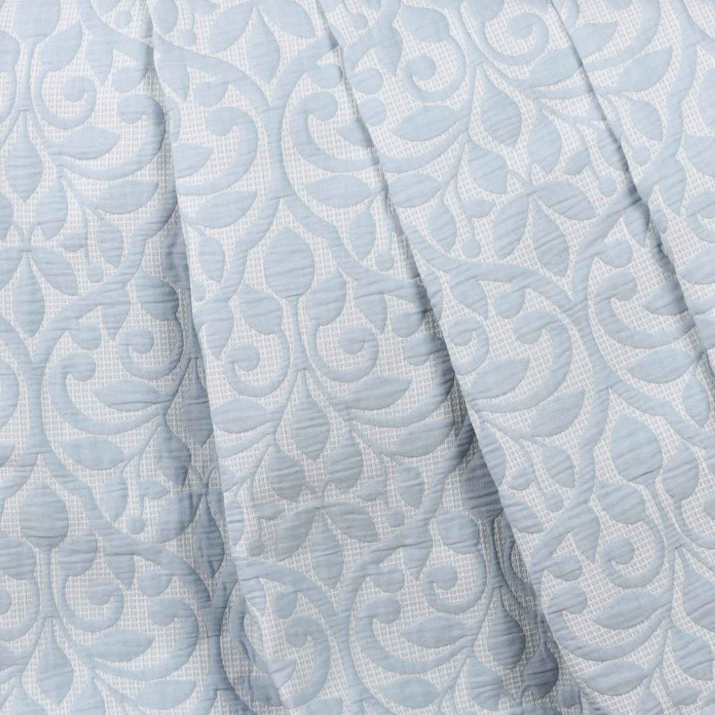 Vineyard Cotton Blend Medium Weight Matelasse Floral Scroll Coverlet - Coverlet by Superior
