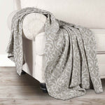 Vineyard Cotton Blend Medium Weight Matelasse Floral Scroll Coverlet - Coverlet by Superior