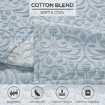 Vineyard Cotton Blend Medium Weight Matelasse Floral Scroll Coverlet - Coverlet by Superior