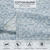 Vineyard Cotton Blend Medium Weight Matelasse Floral Scroll Coverlet - Coverlet by Superior