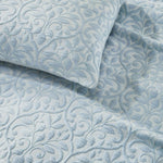 Vineyard Cotton Blend Medium Weight Matelasse Floral Scroll Coverlet - Coverlet by Superior