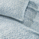 Vineyard Cotton Blend Medium Weight Matelasse Floral Scroll Coverlet - Coverlet by Superior