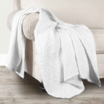 Vineyard Cotton Blend Medium Weight Matelasse Floral Scroll Coverlet - Coverlet by Superior