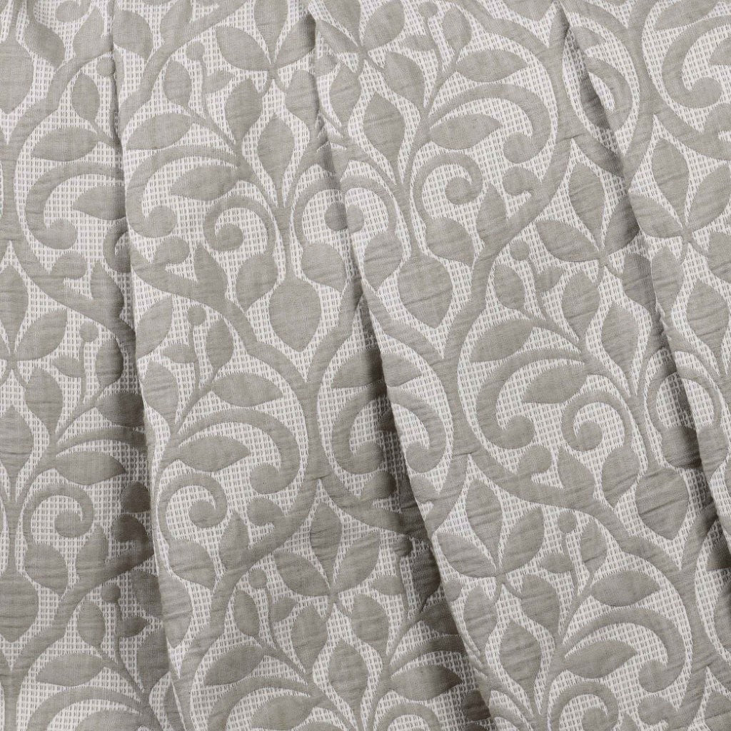 Vineyard Cotton Blend Medium Weight Matelasse Floral Scroll Coverlet - Coverlet by Superior
