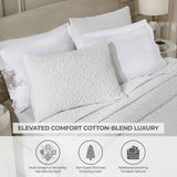 Vineyard Cotton Blend Medium Weight Matelasse Floral Scroll Coverlet - Coverlet by Superior
