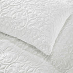 Vineyard Cotton Blend Medium Weight Matelasse Floral Scroll Coverlet - Coverlet by Superior
