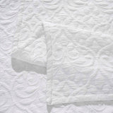 Vineyard Cotton Blend Medium Weight Matelasse Floral Scroll Coverlet - Coverlet by Superior