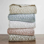 Vineyard Cotton Blend Medium Weight Matelasse Floral Scroll Coverlet - Coverlet by Superior