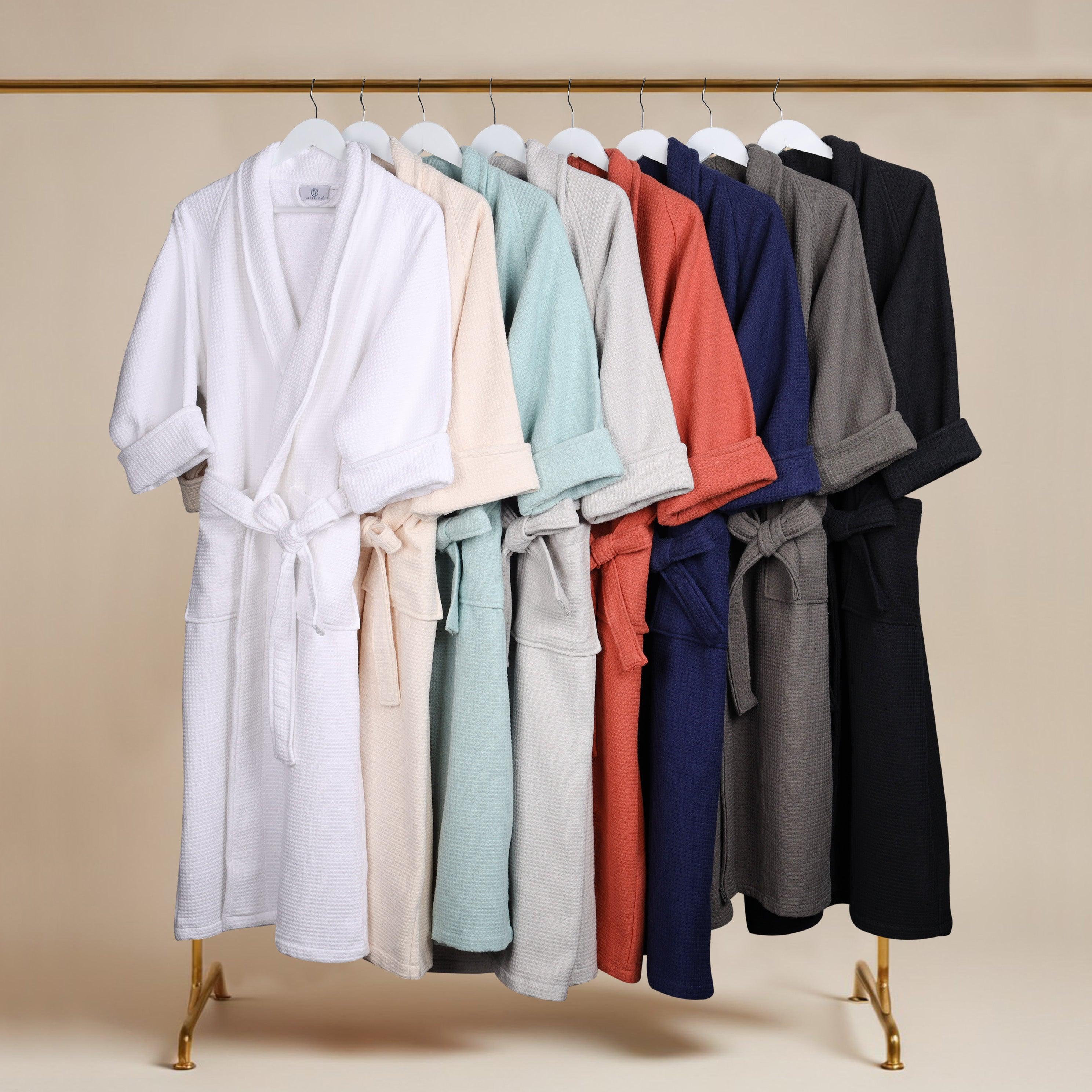 Waffle Weave Cotton Soft Lightweight Oversized Unisex Adult Bath Robe - Bath Robe by Superior Brand