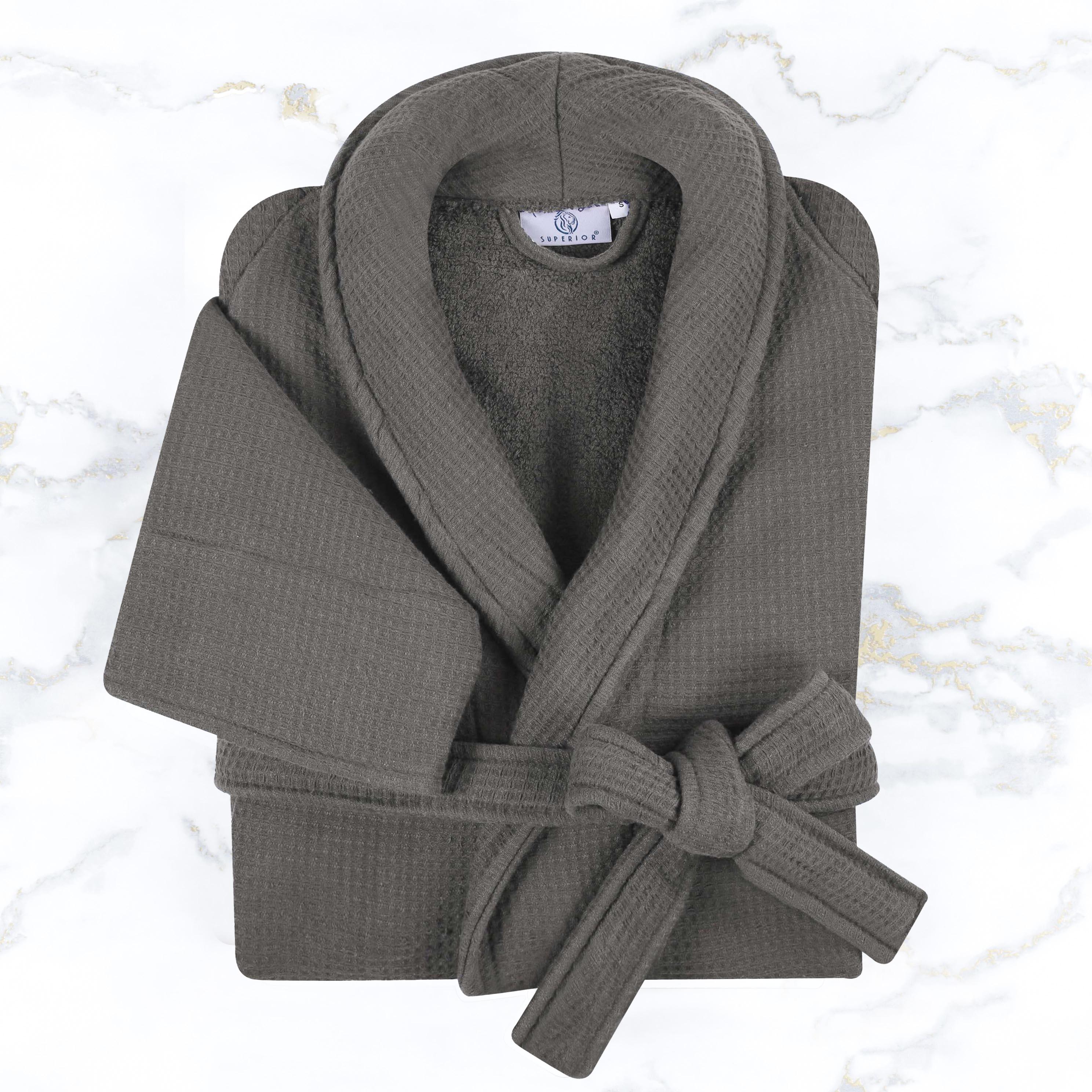 Waffle Weave Cotton Soft Lightweight Oversized Unisex Adult Bath Robe - Bath Robe by Superior Brand