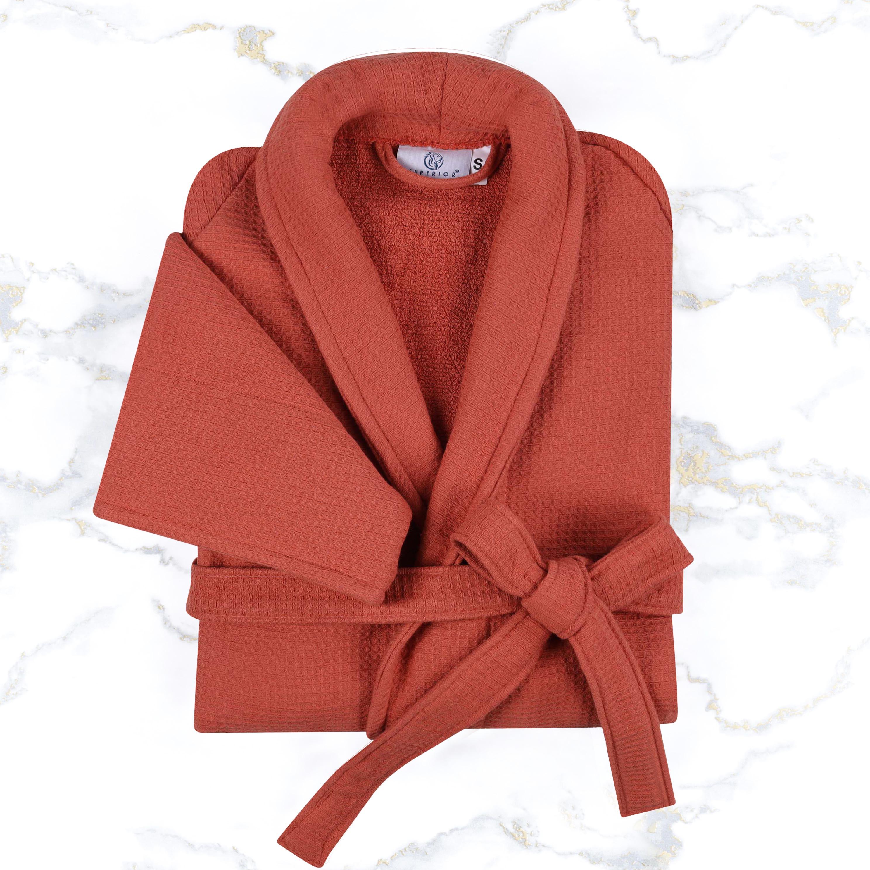 Waffle Weave Cotton Soft Lightweight Oversized Unisex Adult Bath Robe - Bath Robe by Superior Brand