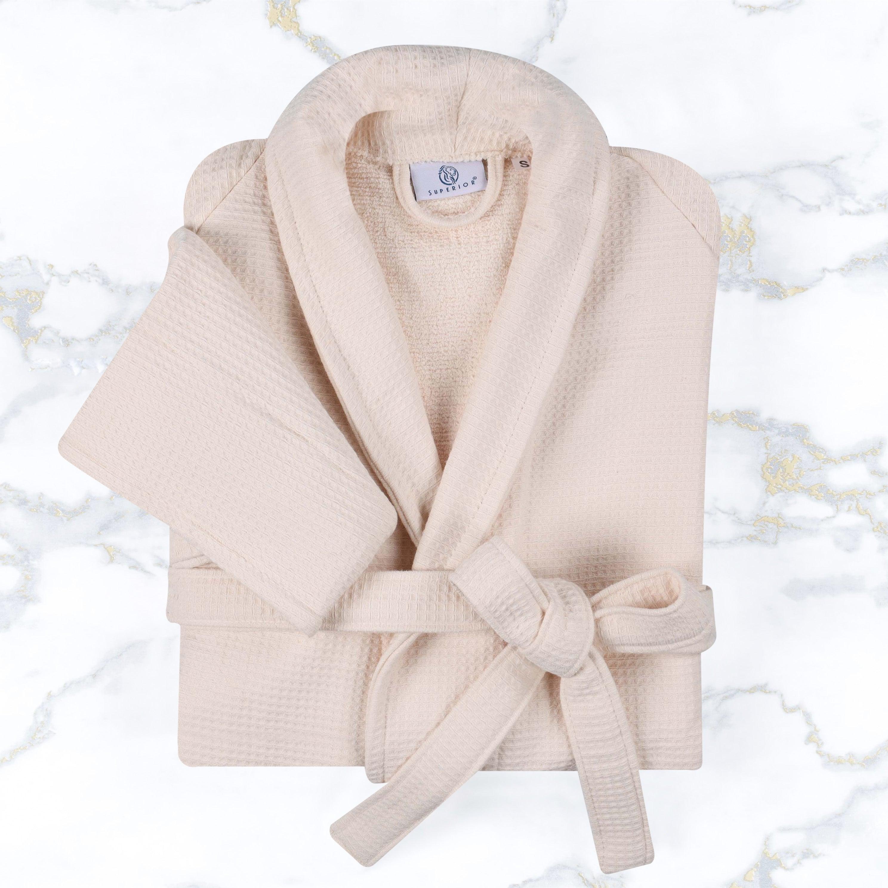 Waffle Weave Cotton Soft Lightweight Oversized Unisex Adult Bath Robe - Bath Robe by Superior Brand