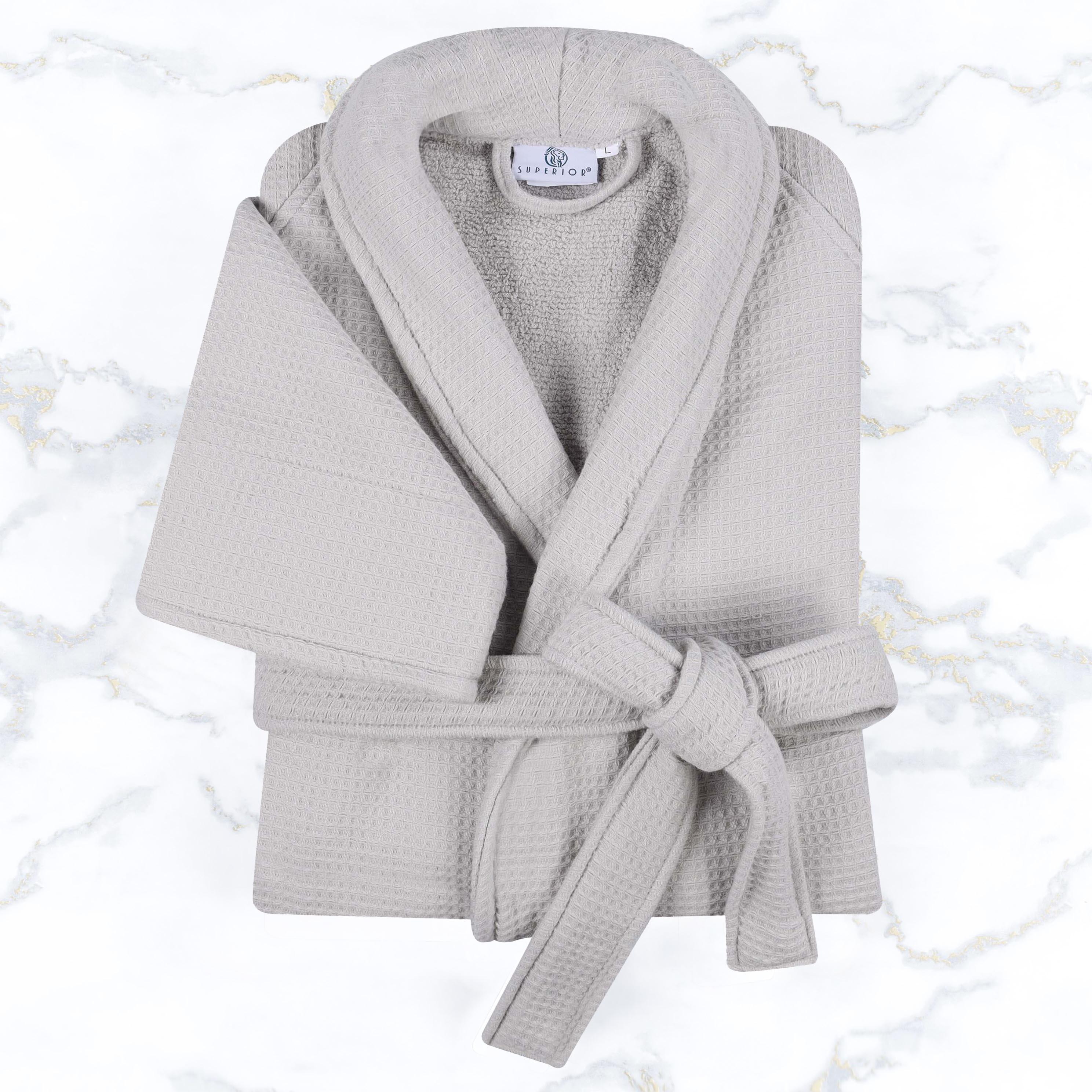 Waffle Weave Cotton Soft Lightweight Oversized Unisex Adult Bath Robe - Bath Robe by Superior Brand