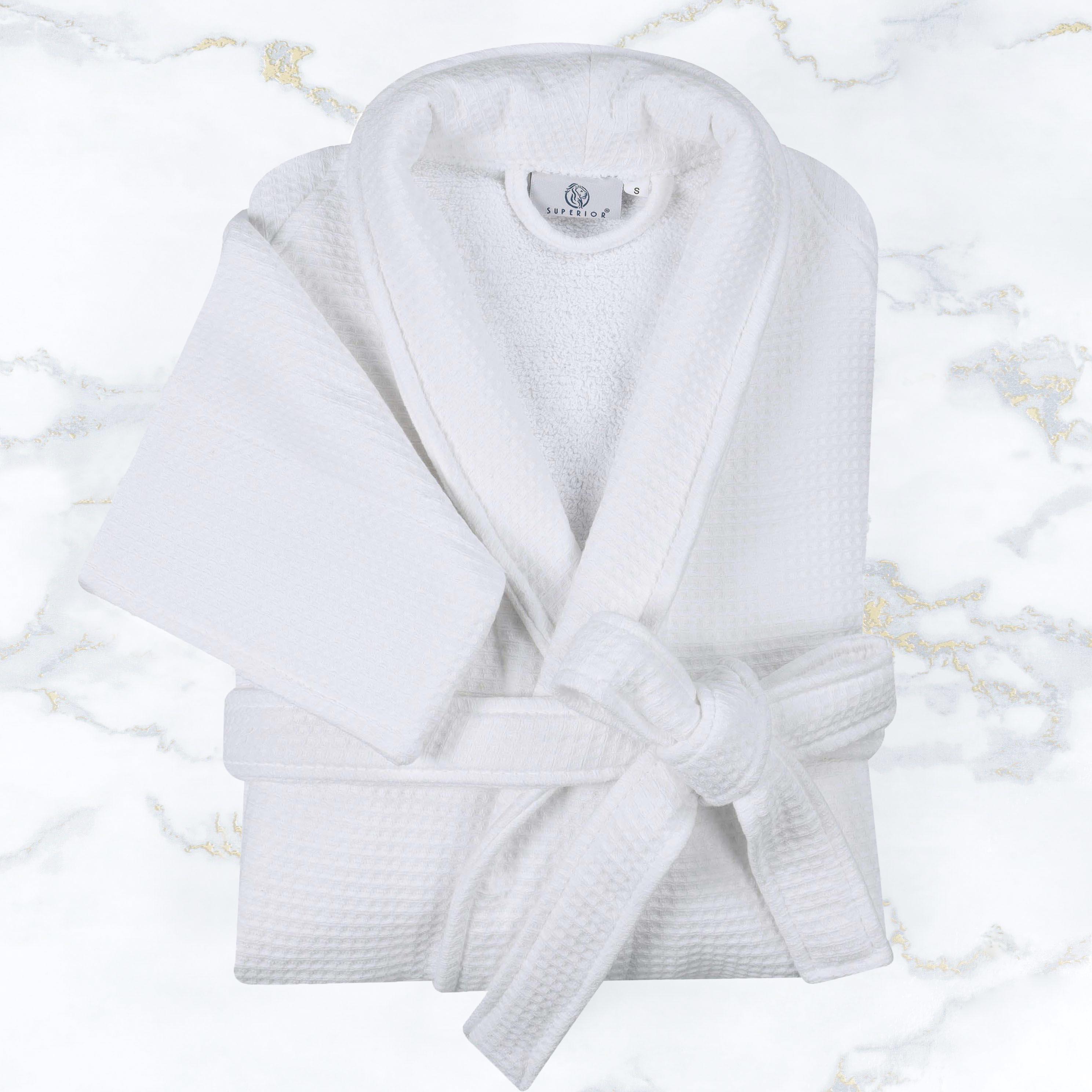 Waffle Weave Cotton Soft Lightweight Oversized Unisex Adult Bath Robe - Bath Robe by Superior Brand