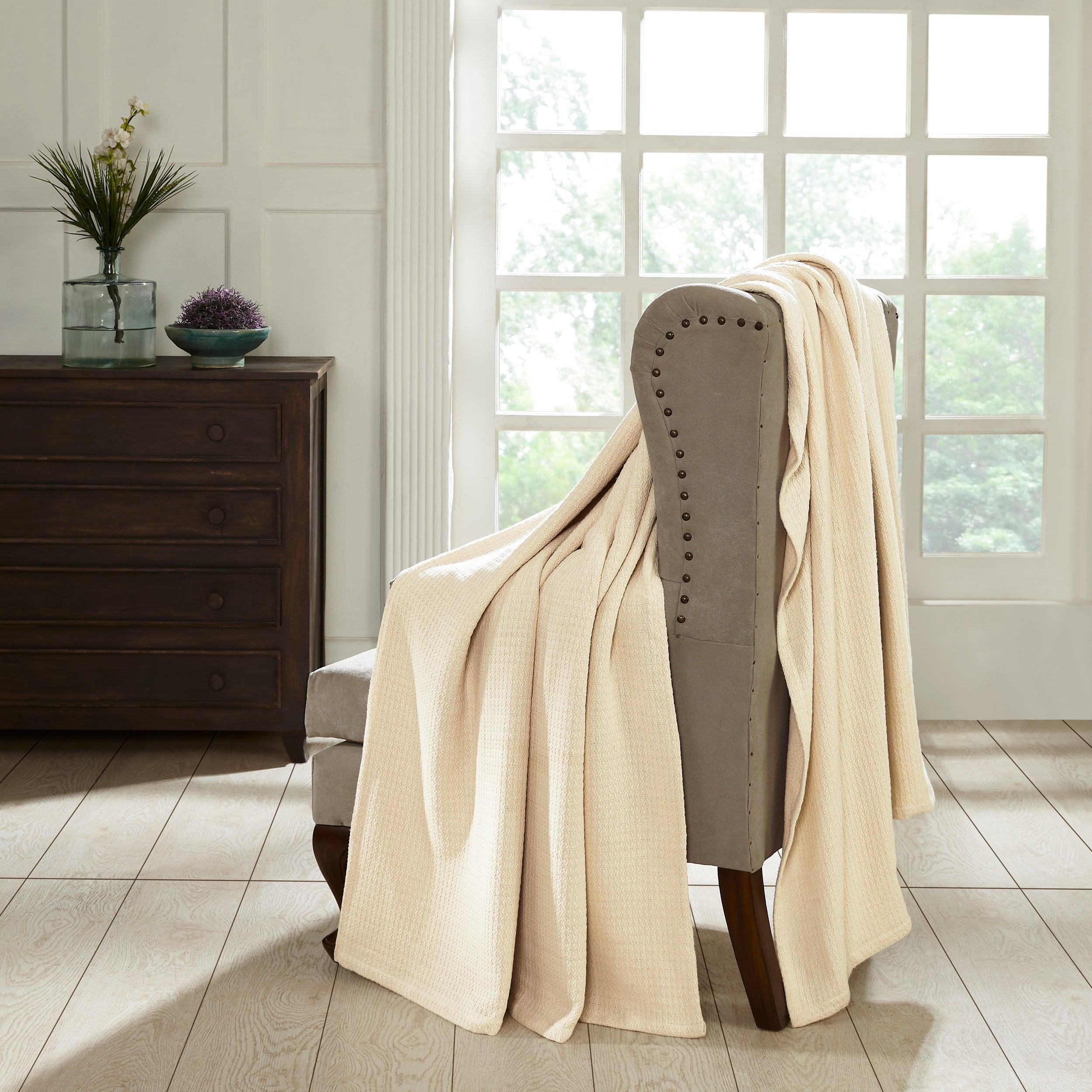 100% Cotton Waffle Blanket – Cooling Waffle Weave, Lightweight & Breathable - Blanket by Superior Brand