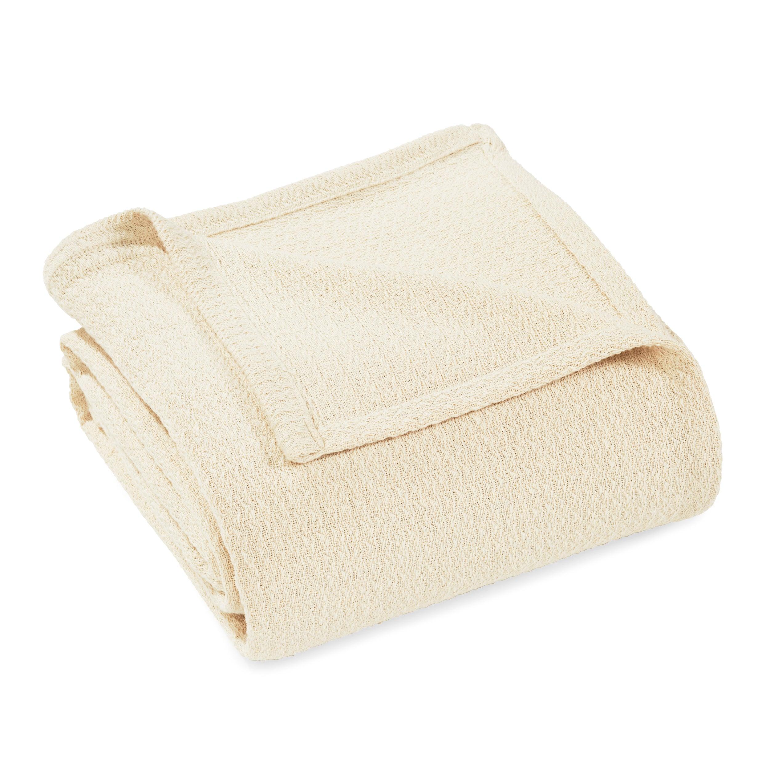 Waffle Weave Honeycomb Knit Soft Solid Textured Cotton Blanket - Blanket by Superior Brand