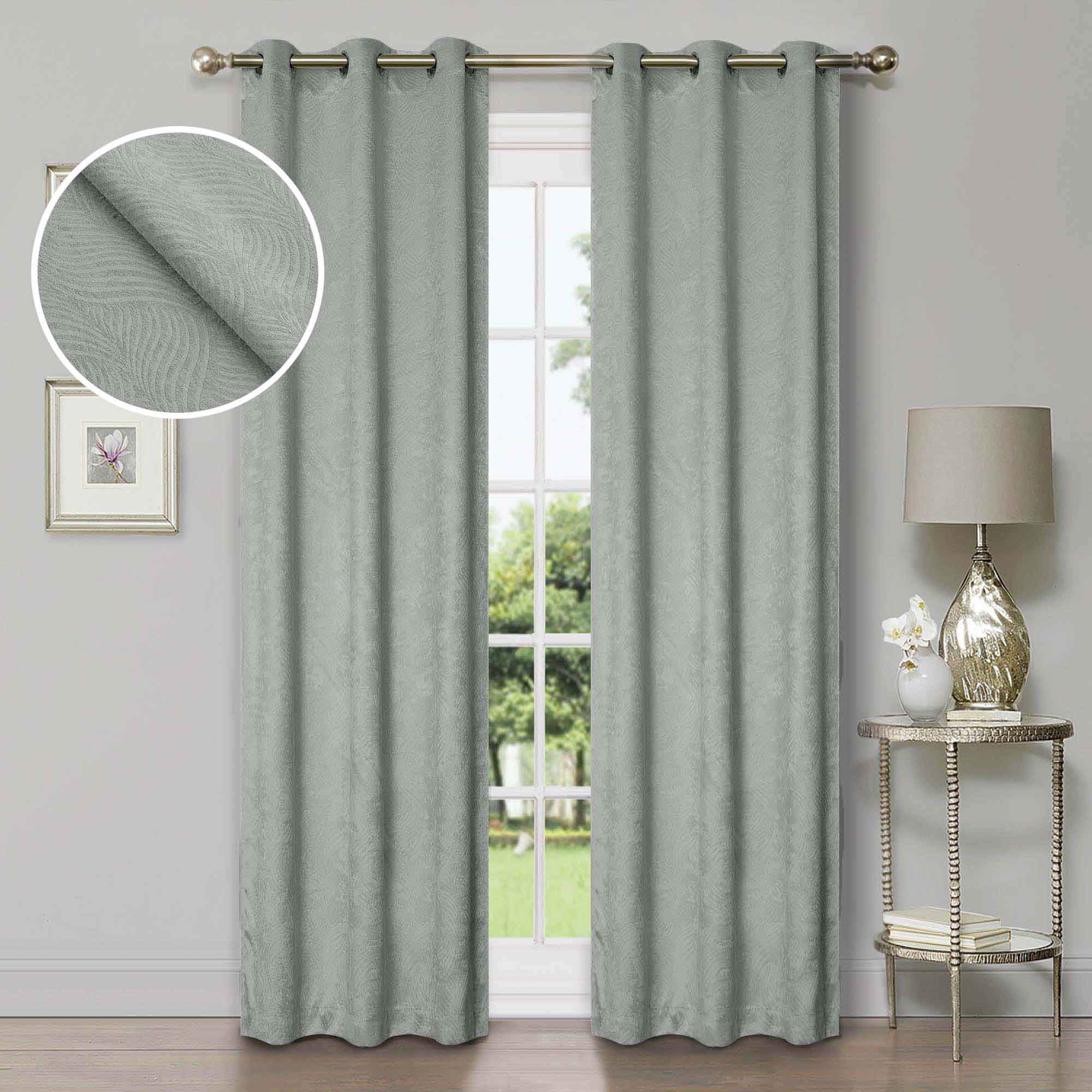 Waverly Geometric Washable Room Darkening Blackout Curtains, Set of 2 - Blackout Curtains by Superior Brand
