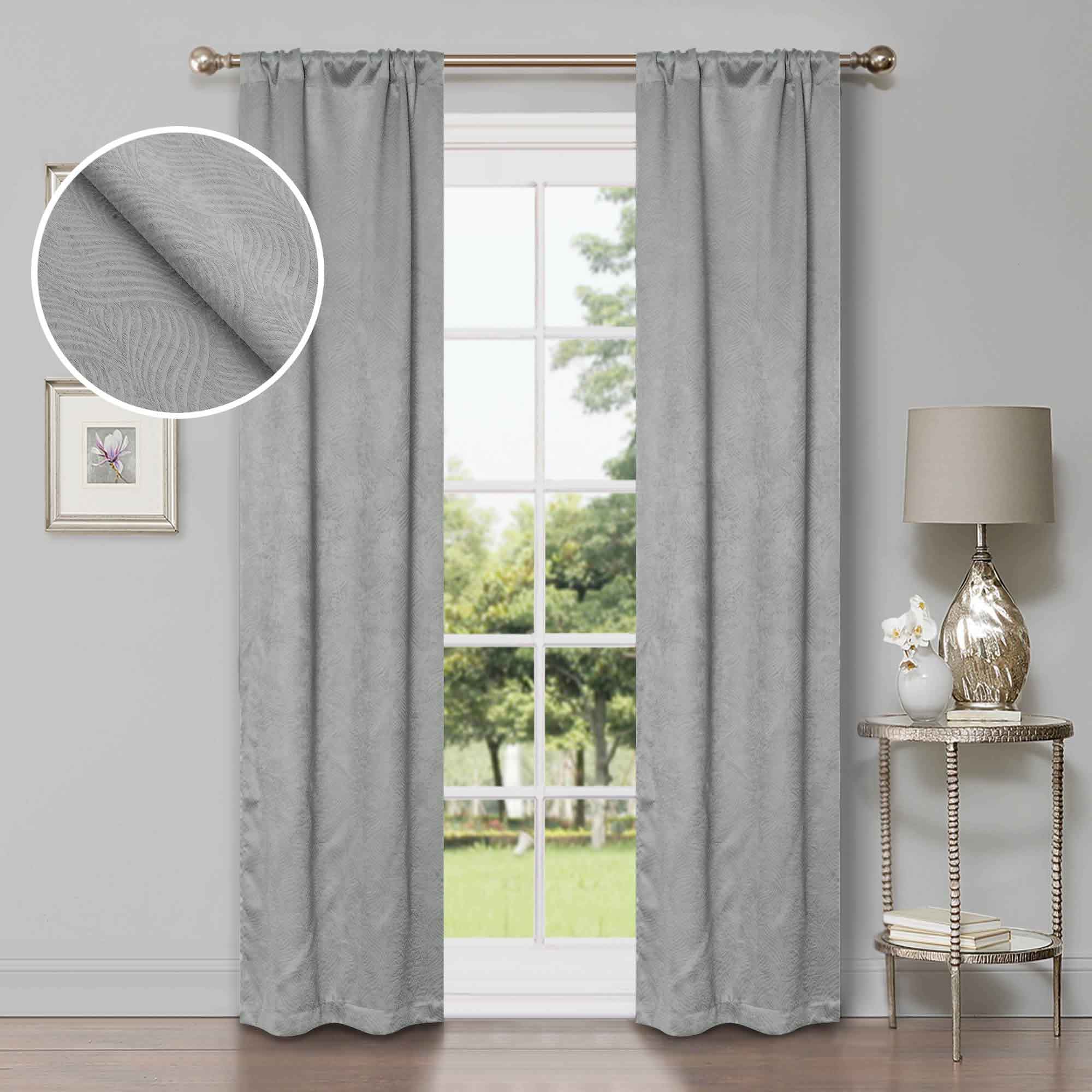 Waverly Geometric Washable Room Darkening Blackout Curtains, Set of 2 - Blackout Curtains by Superior Brand