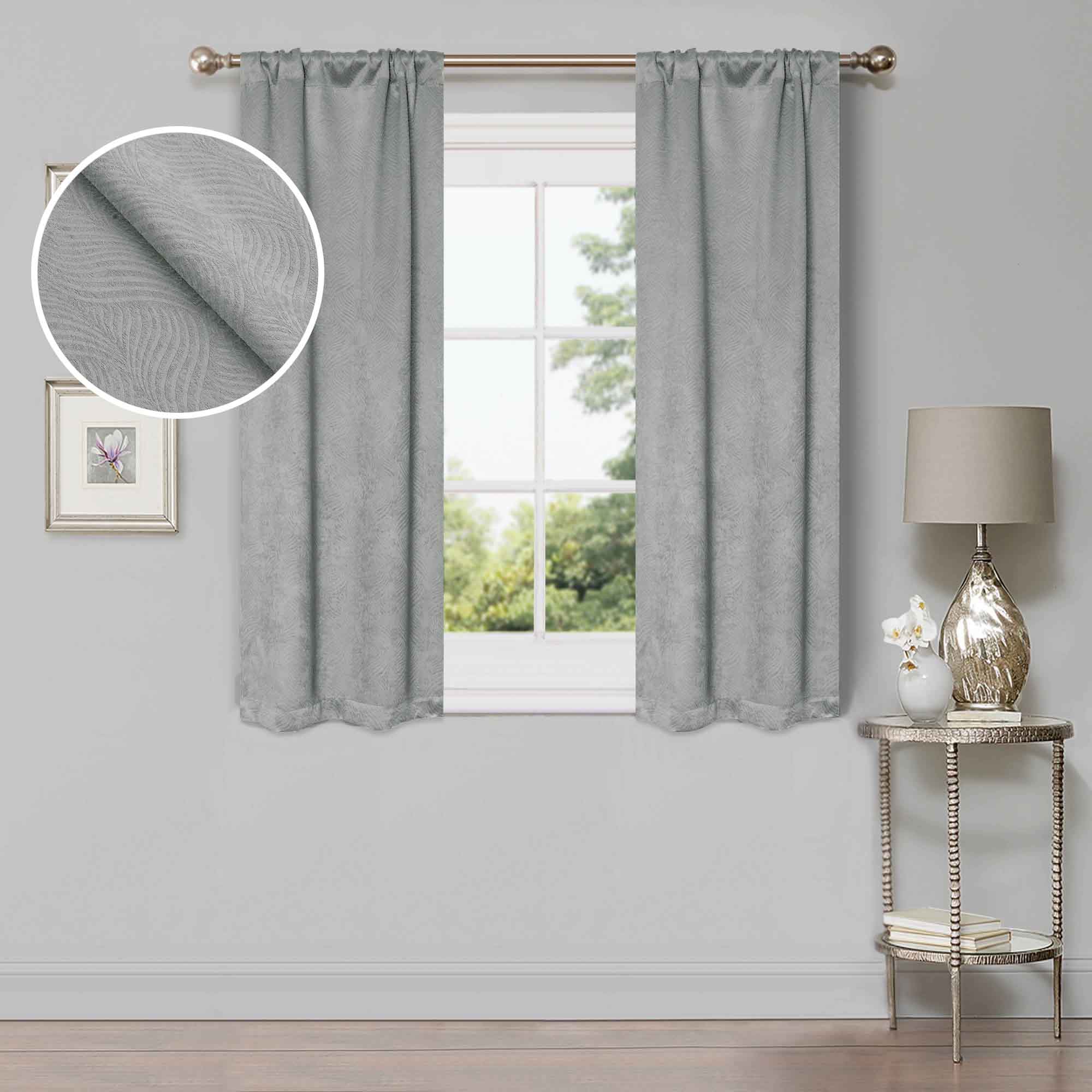 Waverly Geometric Washable Room Darkening Blackout Curtains, Set of 2 - Blackout Curtains by Superior Brand