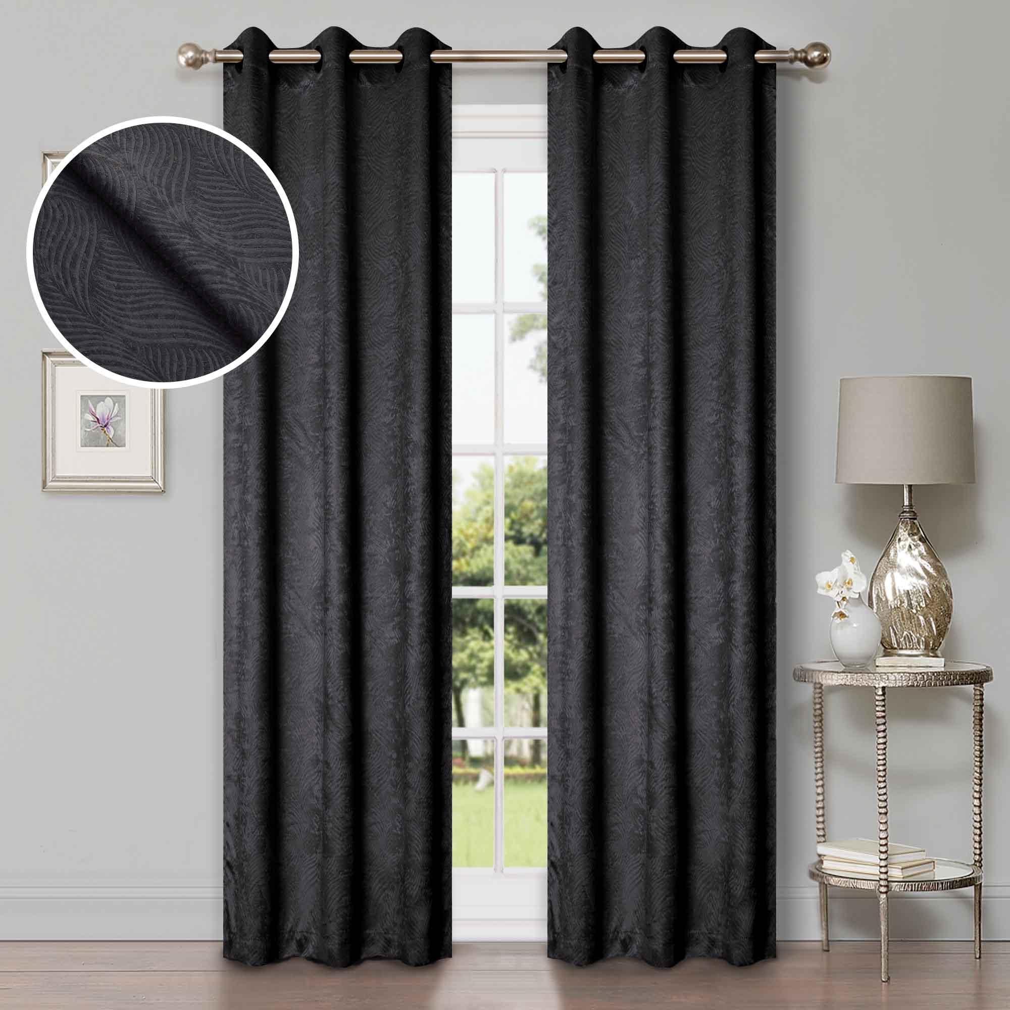 Waverly Geometric Washable Room Darkening Blackout Curtains, Set of 2 - Blackout Curtains by Superior Brand