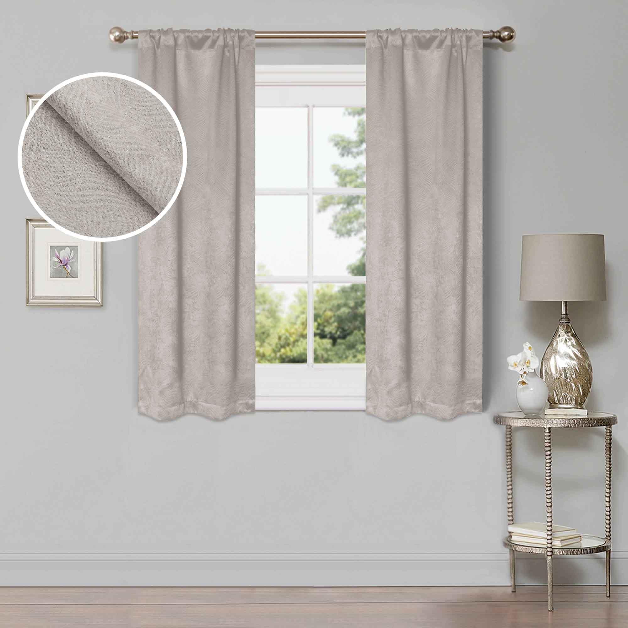 Waverly Geometric Washable Room Darkening Blackout Curtains, Set of 2 - Blackout Curtains by Superior Brand