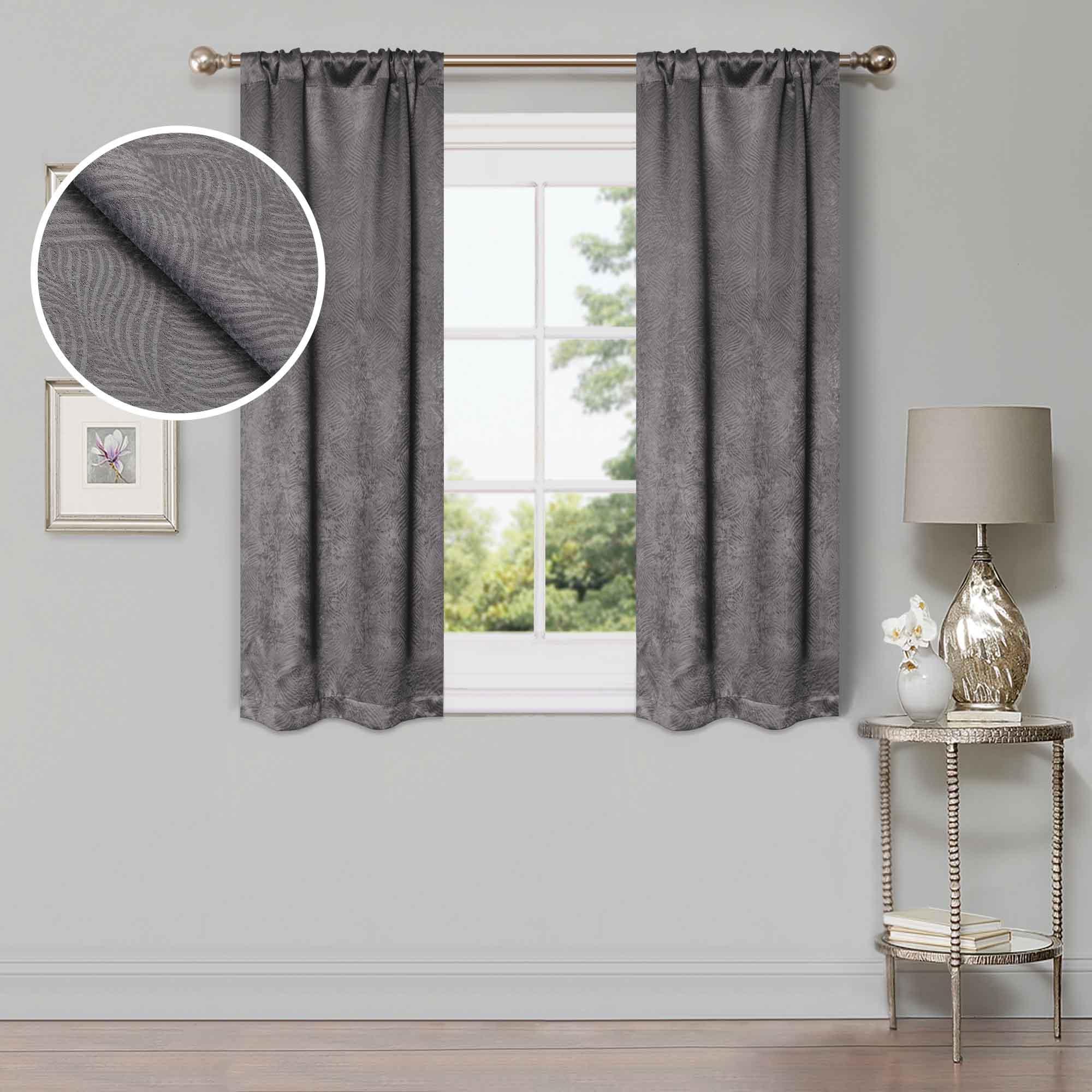 Waverly Geometric Washable Room Darkening Blackout Curtains, Set of 2 - Blackout Curtains by Superior Brand