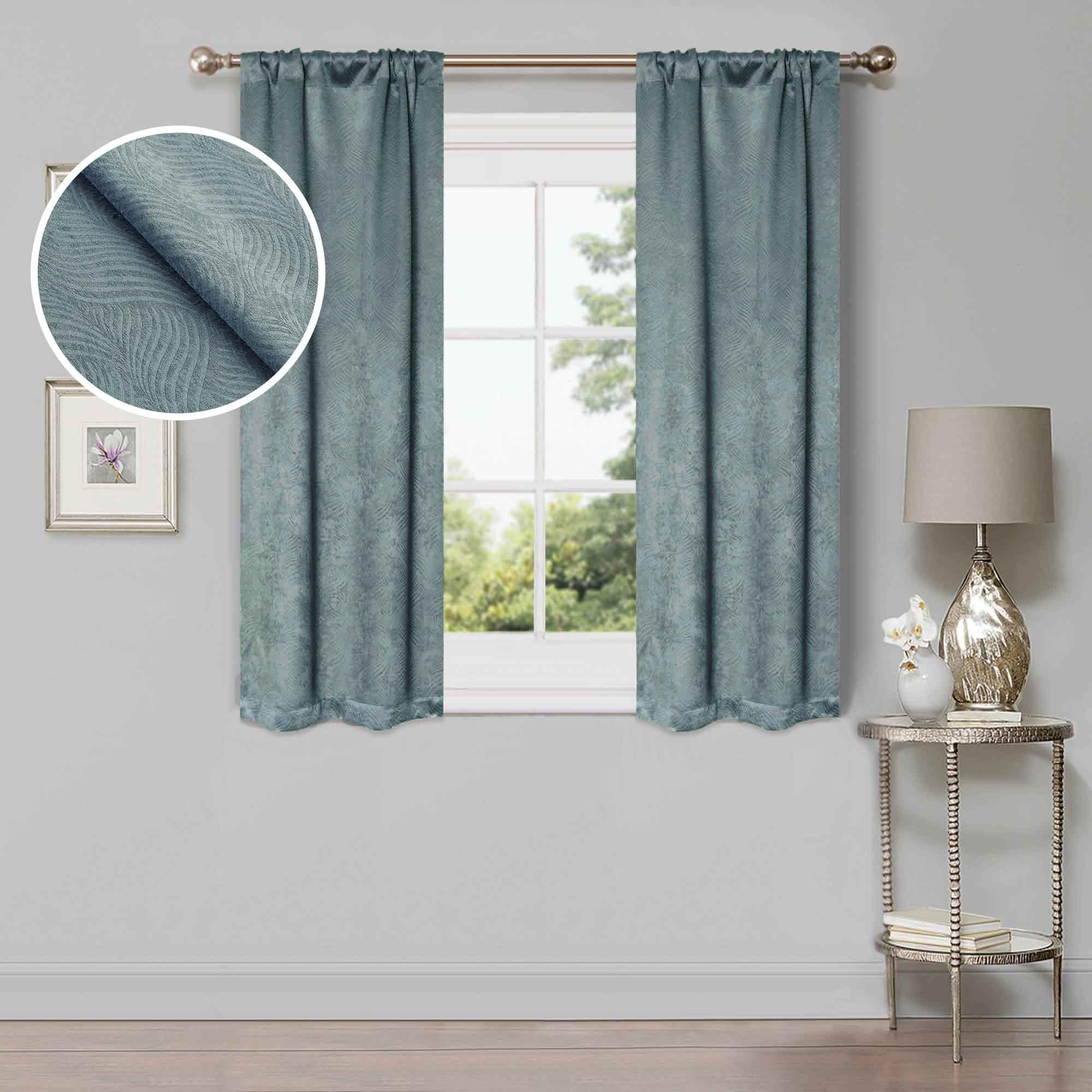 Waverly Geometric Washable Room Darkening Blackout Curtains, Set of 2 - Blackout Curtains by Superior Brand