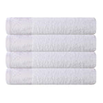 Wisteria Cotton Medium Weight Floral Jacquard Bath Towels, Set of 4 - Bath Towel by Superior