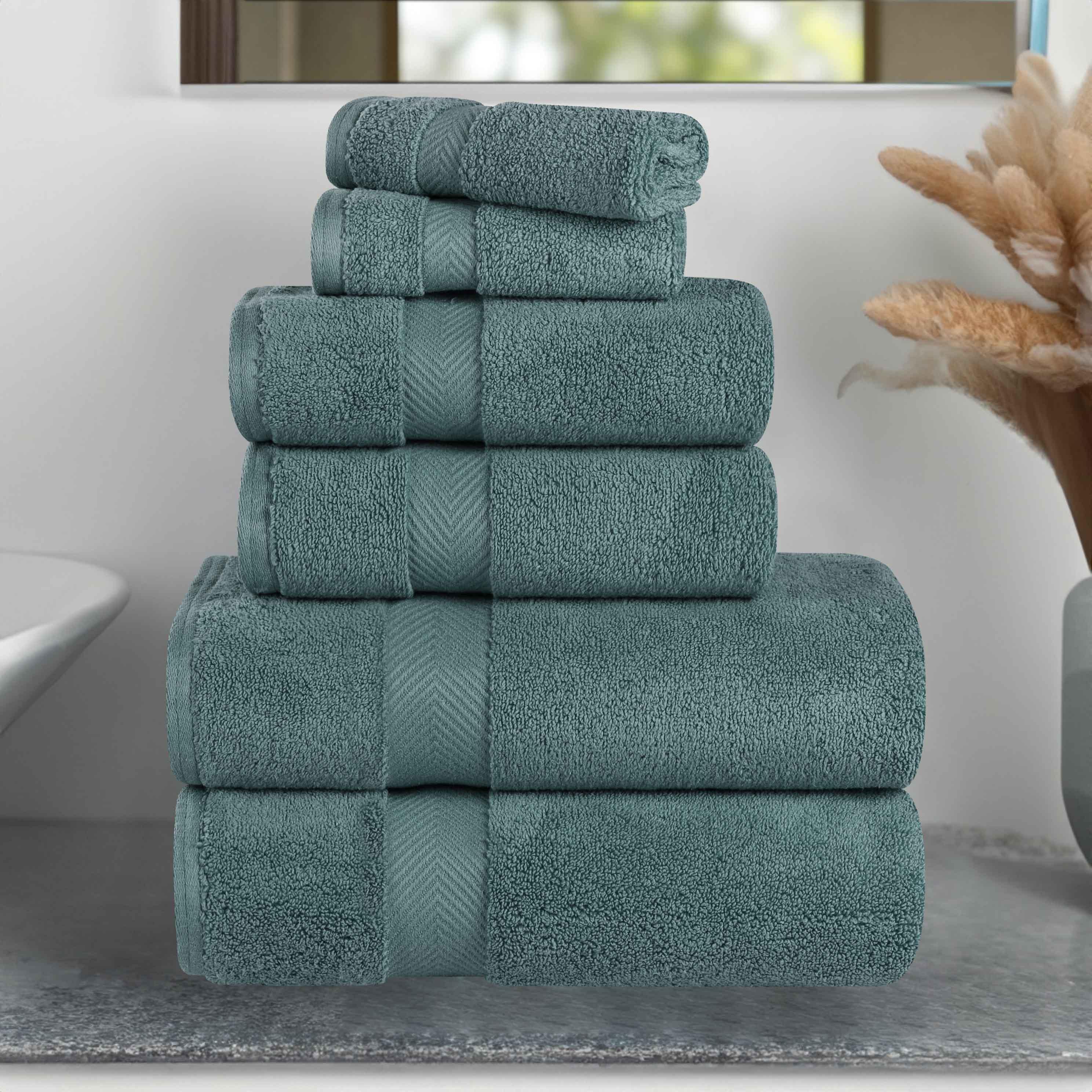 Zero-Twist Cotton Towel Set – 6-Piece Quick-Dry & Absorbent - Towel Set by Superior Brand