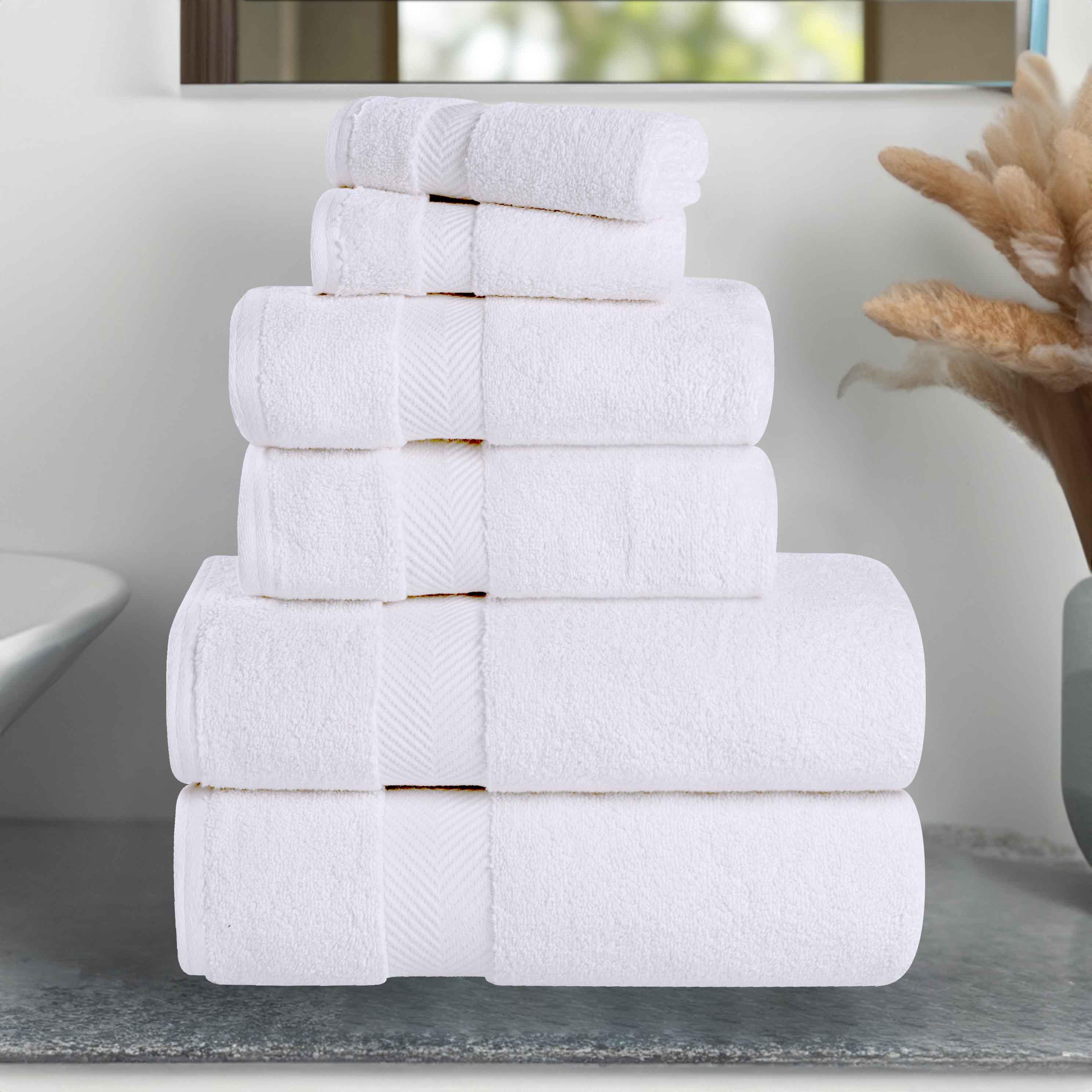 Zero-Twist Cotton Towel Set – 6-Piece Quick-Dry & Absorbent - Towel Set by Superior Brand