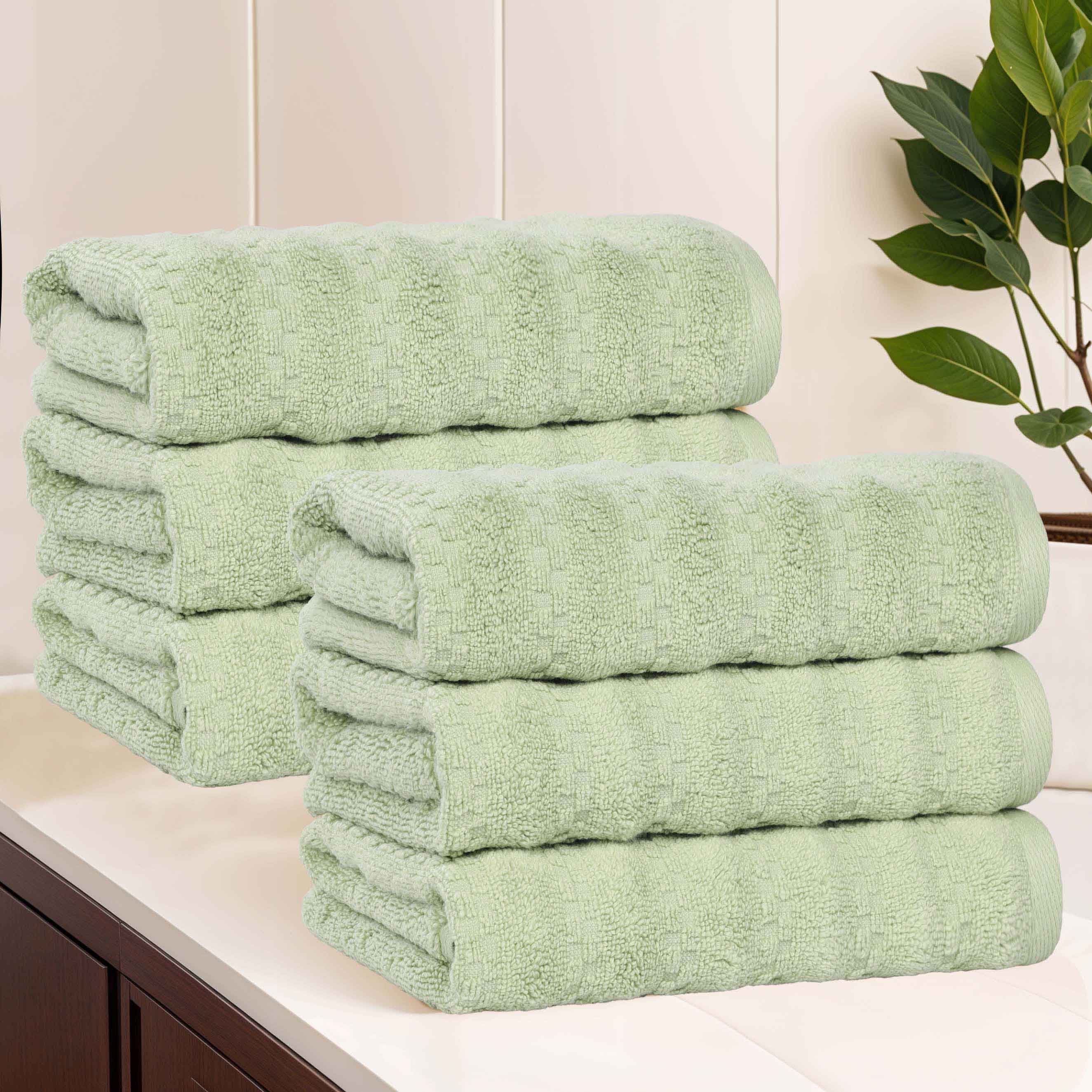 Zuma Zero Twist Cotton Medium Weight Absorbent Hand Towels, Set of 6 - Hand Towel by Superior Brand