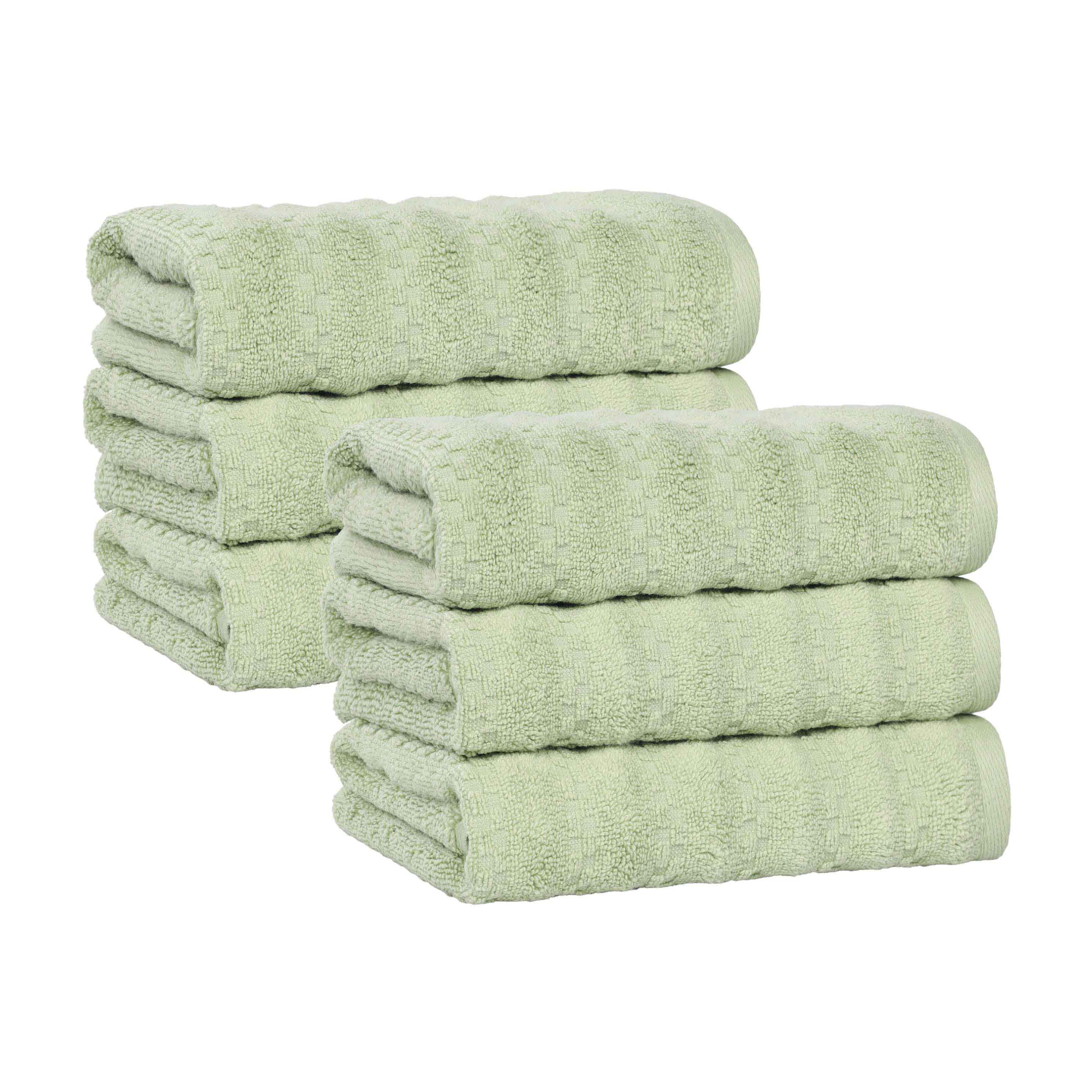Zuma Zero Twist Cotton Medium Weight Absorbent Hand Towels, Set of 6 - Hand Towel by Superior Brand