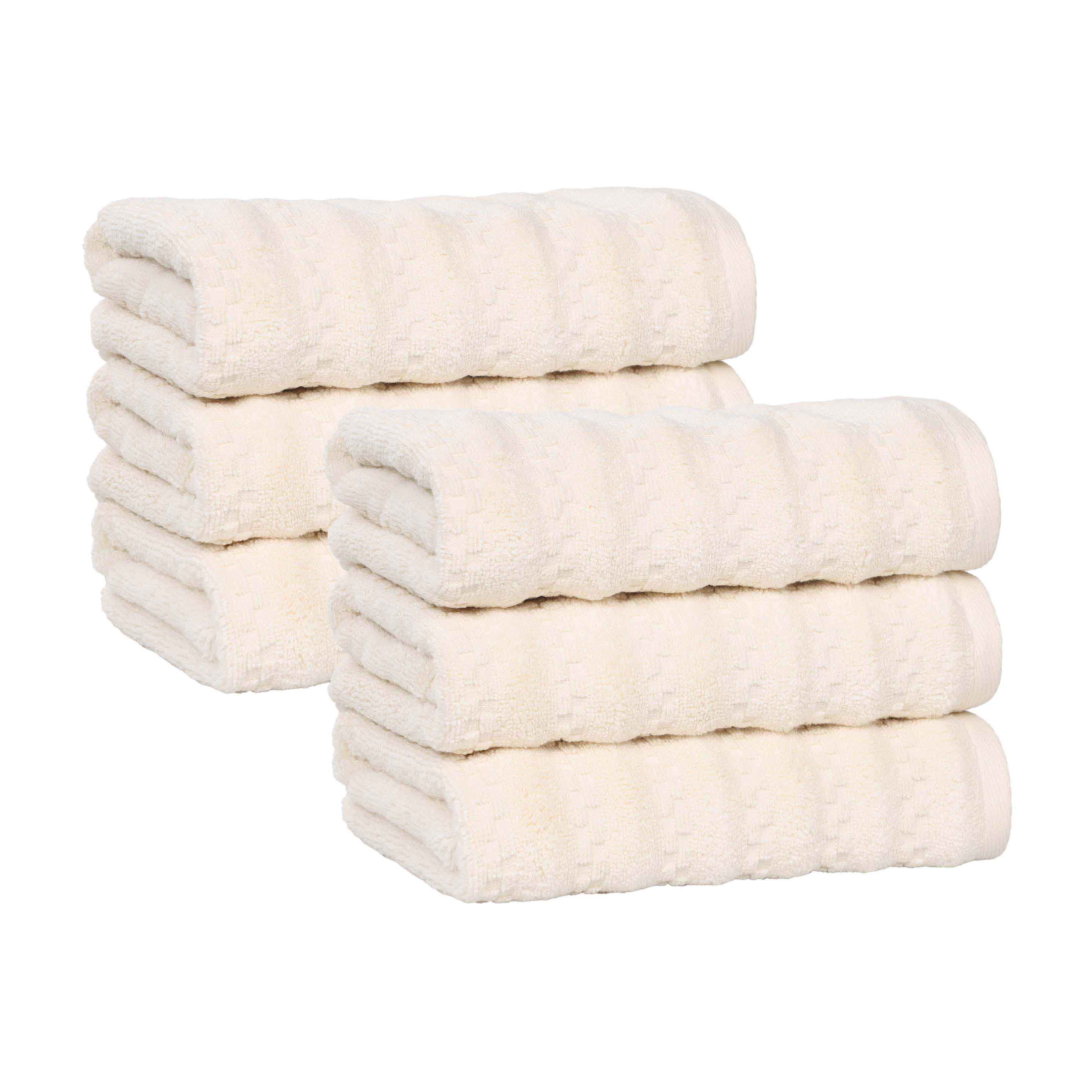 Zuma Zero Twist Cotton Medium Weight Absorbent Hand Towels, Set of 6 - Hand Towel by Superior Brand