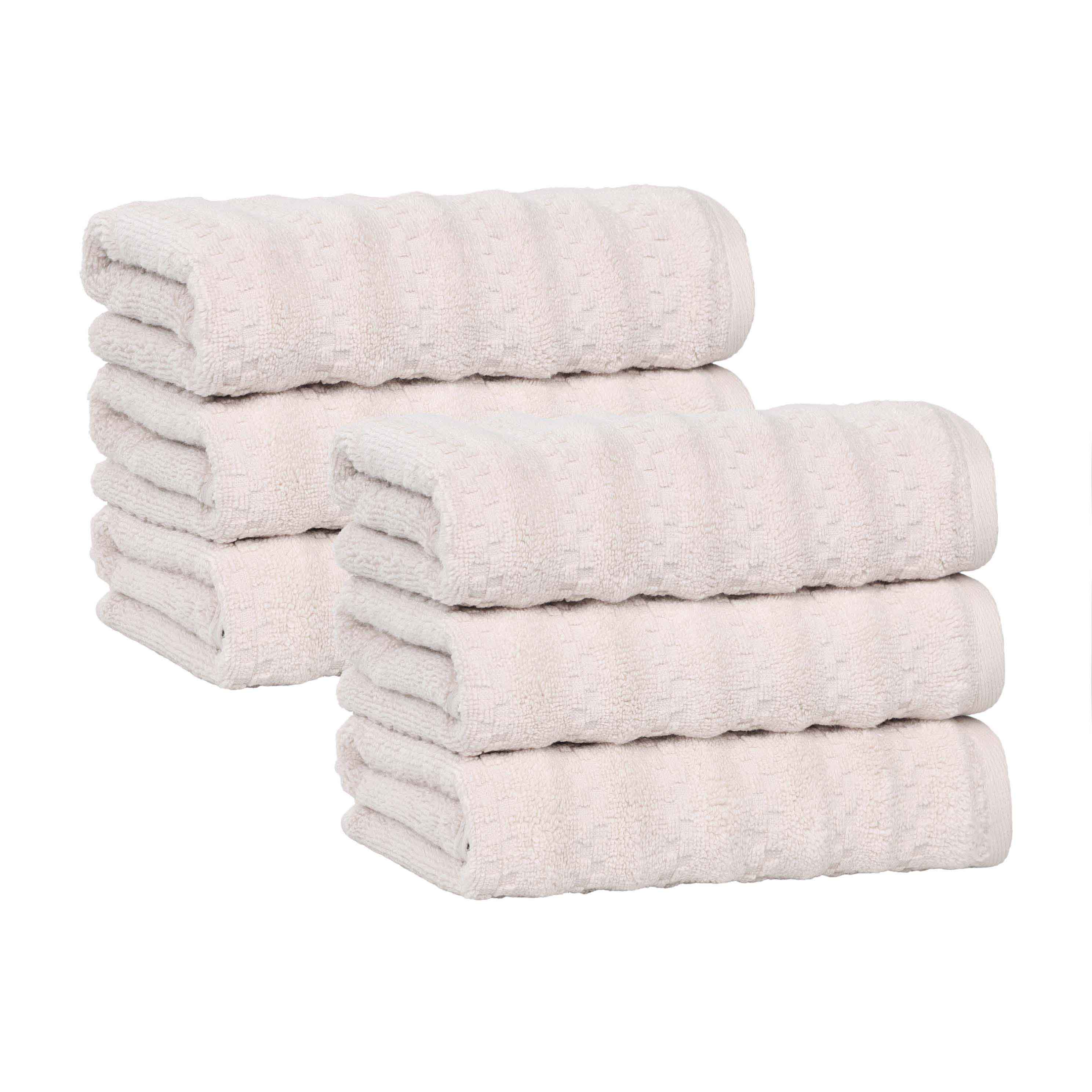 Zuma Zero Twist Cotton Medium Weight Absorbent Hand Towels, Set of 6 - Hand Towel by Superior Brand