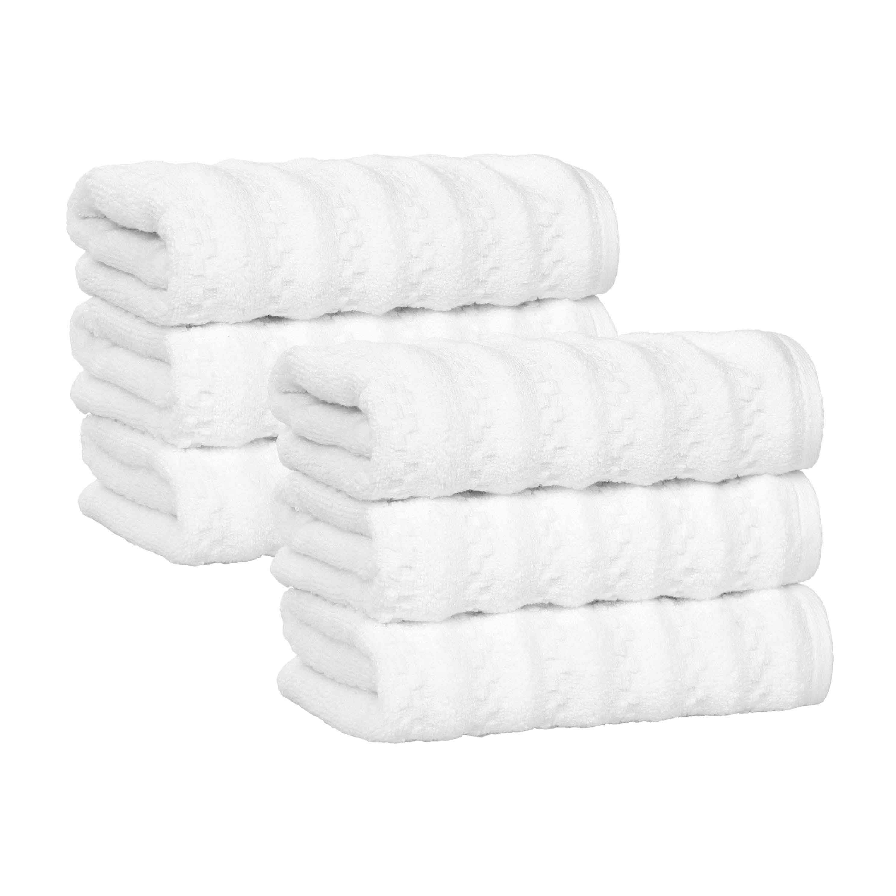 Zuma Zero Twist Cotton Medium Weight Absorbent Hand Towels, Set of 6 - Hand Towel by Superior Brand