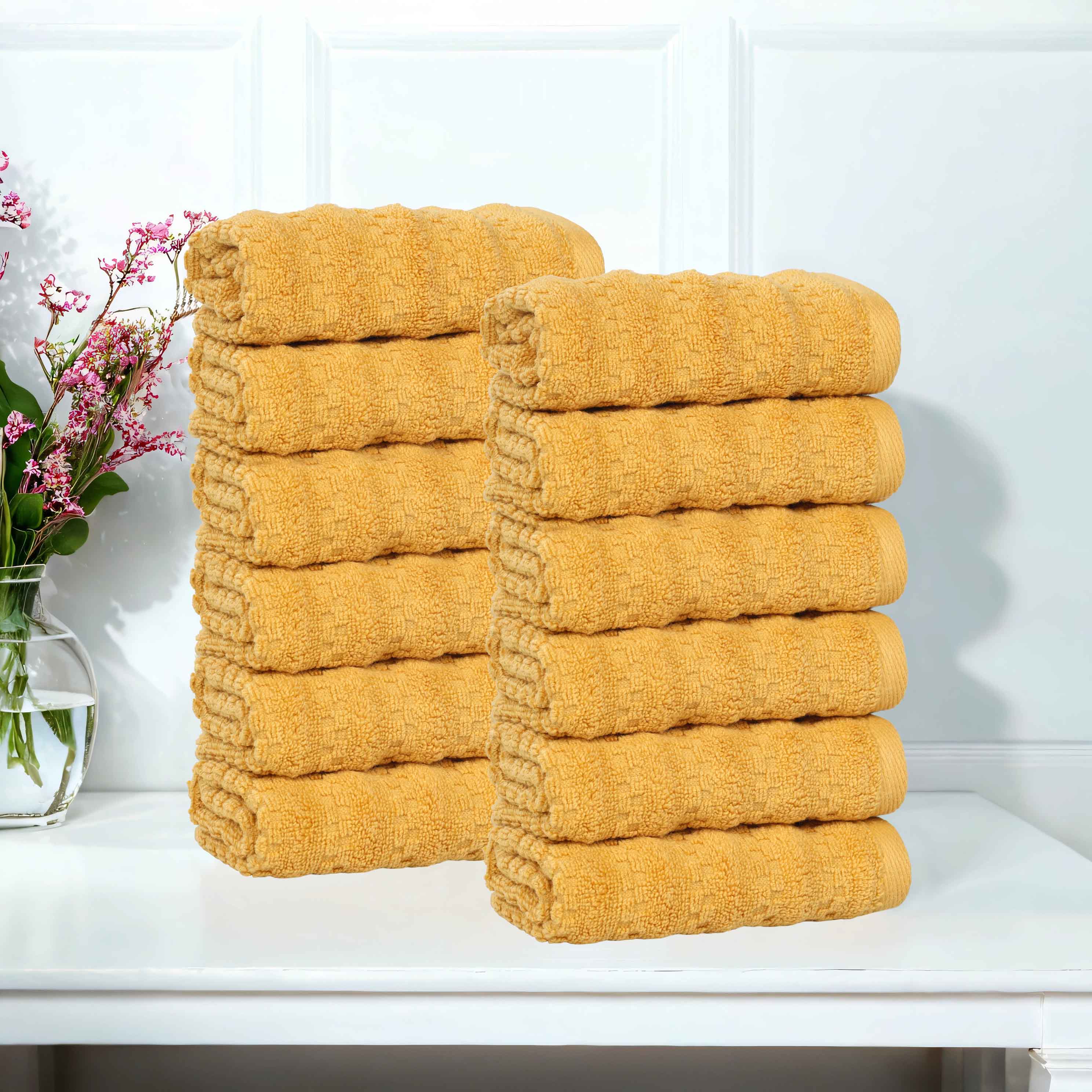Zero Twist Cotton Face Towel Set 12-Piece - Zuma - Face Towel by Superior Brand