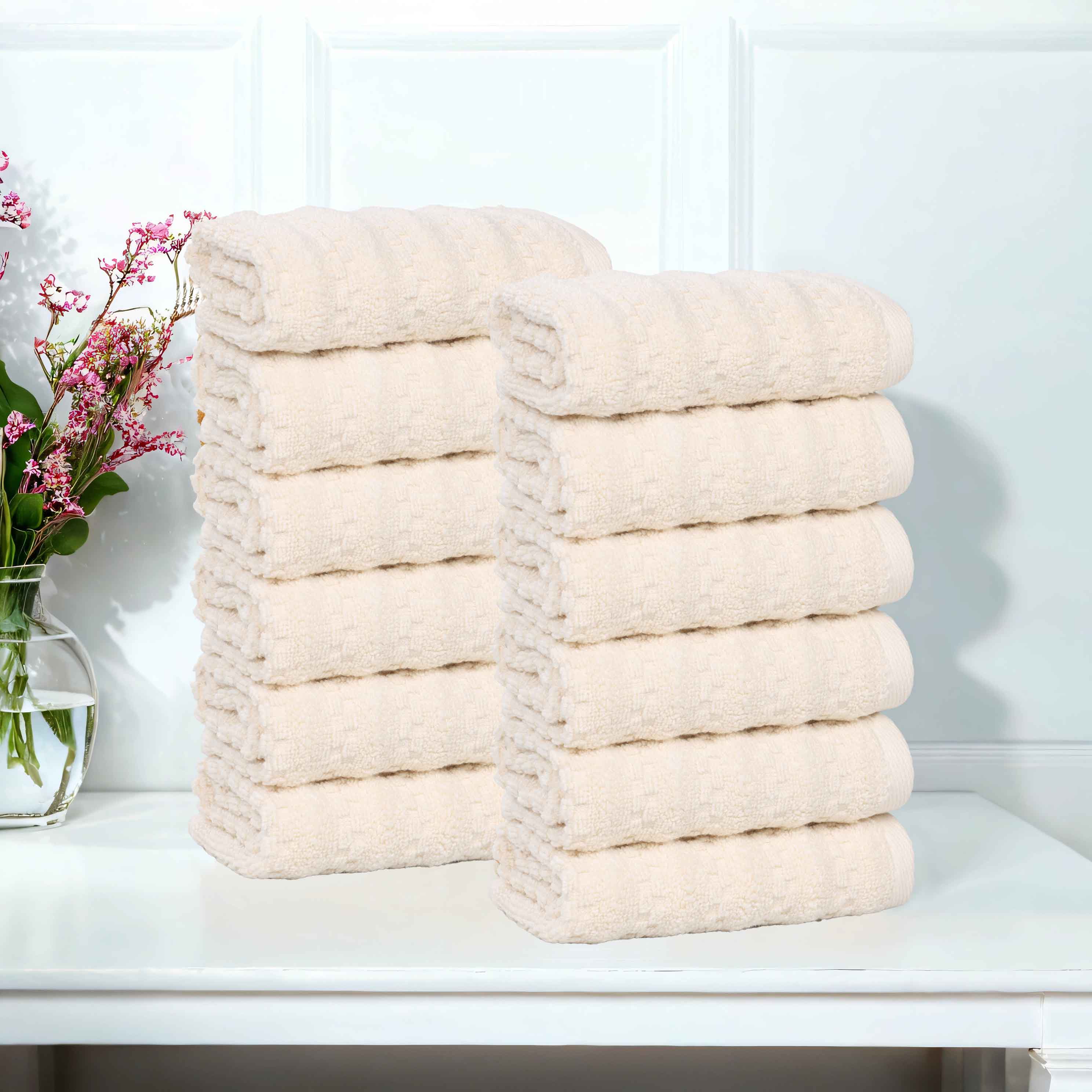 Zero Twist Cotton Face Towel Set 12-Piece - Zuma - Face Towel by Superior Brand